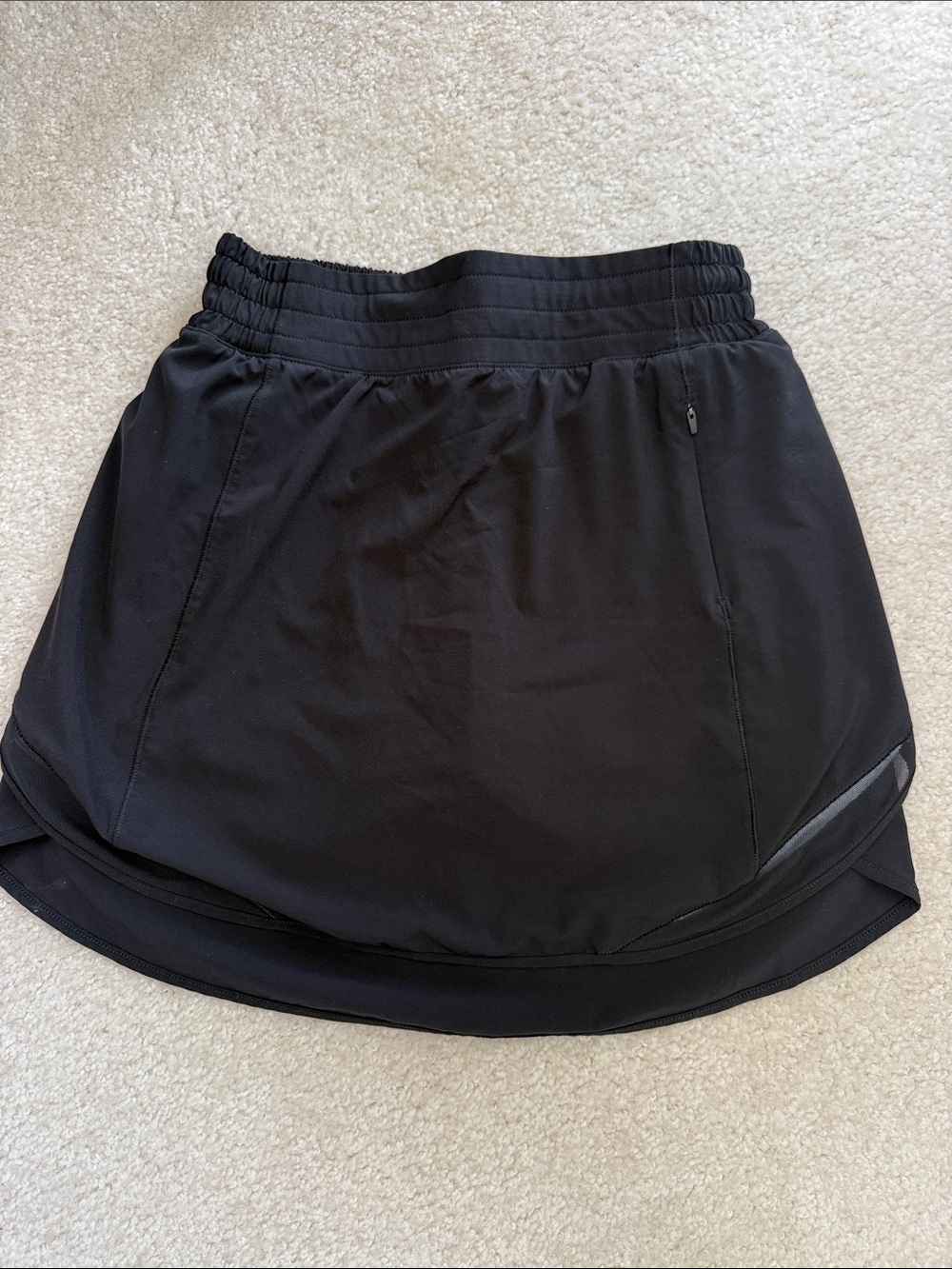 Lululemon Women’s Hotty Hot Black Tennjs Skort with Elastic Waist size 4